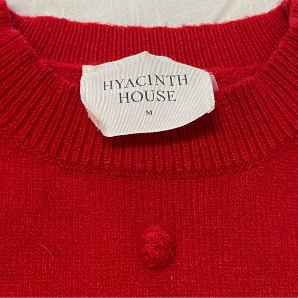 Tuckernuck Hyacinth House Red Pom Pom Melinda Crewneck Sweater - Picture 6 of 8